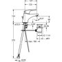 Hansa 1102283 7833814 Mix Mitigeur de lavabo à levier simple avec garniture/tuyau de pression flexible Chromé