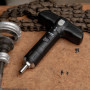 WGB Das Werkzeug Tournevis dynamométrique avec 12 embouts dans poignée en T pour vélo | Clé dynamométrique 1/4" avec cruciforme,