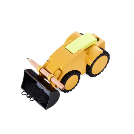 TROIKA Digger – GAM40/YE – Distributeur de Trombones – Pelles, chargeuses – Pelle Amovible – Presse-papiers – Porte-stylos INCL.