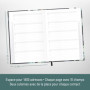 paper&you® Carnet d'adresses A5 avec onglet A-Z [Fleurs de clair de lune] Livre pour contacts, anniversaires et mots de passe – 