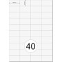 Printation Étiquettes Autocollantes 52,5 x 29,7 mm - 4000 Étiquettes Blanches, 40 Étiquettes/Feuille, 100 Feuilles A4 Papier Aut