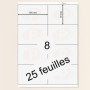 Printation Étiquettes Autocollantes 105 x 70 mm - 200 Étiquettes Adresse Blanches, Adhésives et Personnalisables, 8 Autocollants