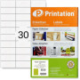 Printation Étiquettes Autocollantes 70 x 29,7 mm - 750 Étiquettes Universelles, 25 Feuilles A4 de 30 Étiquettes Multi-Usage, Pap