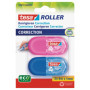 tesa Mini Roller de Correction EcoLogo - Pack de 2 Mini Rollers de Correction avec Design Ergonomique Multicolore - Dimension du