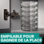 Praknu 6 Cendrier Verre Transparent - Empilables - Pour Intérieur et Extérieur - Cendrier En Verre Avec 4 Fentes
