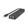 Hama Hub USB-C Multiports (Adaptateur 6 en 1: 3 USB-A, 1 USB-C Power Delivery PD, 1 HDMI, 1 Ethernet, Station d'Acceuil PC Porta