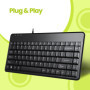 Perixx PERIBOARD-409P ES Câble Mini Teclado avec PS2 Noir 314 x 146 x 20 mm