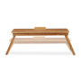 Relaxdays 10022218 Table d’Ordinateur Portable XL Bambou Aération Idéale Régler Hauteur 5 Inclinaisons Tablette Tiroir Nature, H