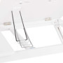 Relaxdays, blanc Table d’ordinateur portable, bambou, pliante, bureau, tablette genoux, livres, HxLxP : 24 x 60 x 35 cm, 1 éléme