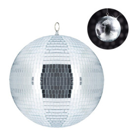 Relaxdays Boule à Facette, à Suspendre, pour Plafond, Grande , déco-fêtes, fêtes à thème, Disco Ball diamètre 30 cm, Couleur arg