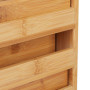 Relaxdays Organiseur de Table de Bureau, Rangement, 3 tiroirs, pour Les ustensiles Bureau, Bambou, 21x20x13 cm Naturel