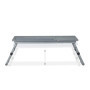 Relaxdays Table pour Ordinateur Portable, Hauteur réglable, Pliable, Surface de Travail inclinable, 44x73x34,5 cm, Gris