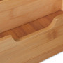 Relaxdays Organiseur de Bureau, 3 tiroirs, pour Les ustensiles de Bureau, Bambou, Compartiments, HLP 26x30x31 cm, Nature