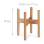 Relaxdays Support de Plantes, en Bambou en Set de 2, pour Pots de Fleurs jusqu'à 32 cm Ø, réglable & empilable, Naturel