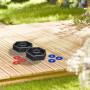 Relaxdays Jeu de Lancer, Washer Toss, 6 disques, 2 cibles, Enfants & Adultes, Jouet pour Jardin et Plage, Multicolore
