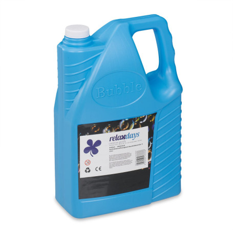 Relaxdays Contenant pour Savon Liquide, 4 litres, à remplir, pour Machines à Bulles, Bleu