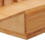 Relaxdays Range-ustensiles pour tiroir, 16 Couteaux & aiguisoir, Rangement en Bambou, HxLxP: env. 5 x 43 x 29 cm, Nature