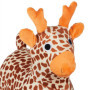 Relaxdays Animal Sauteur en Forme de Girafe, Pompe à air et Housse, Charge Max. 50 kg, sans BPA, 3 Ans et +, Multicolore
