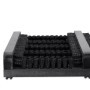 Relaxdays Grille Gratte-Pieds en Bois, antidérapant, brosses en Plastique, pour intérieur et extérieur, Noir