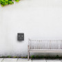 Relaxdays Cendrier Mural, verrouillable, métallique, H x L x P : 30 x 26 x 9,5 cm, pour extérieur, Anthracite