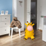 Relaxdays Animal Sauteur en Forme de Girafe, Charge maximale : env. 50 kg, sans BPA, à partir de 3 Ans, Jaune et Marron