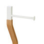 Relaxdays Serviteur WC, Non Fixe, Support pour Papier Toilette, Brosse et Porte-Brosse, HLP 76x20x20 cm, Blanc/Nature