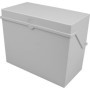 helit petite caisse de fichier format A5 à l'italienne, gris