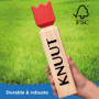 Toyfel Kubb Jeu de Quilles Finlandaises en Bois FSC ® XL et Sac en Tissu Knuut – Robuste Jeu Viking en Bois de Pin Jeu à Lancer 