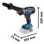 Perceuse-visseuse sans-fil Bosch Professional BITURBO GSR 18V-150 C (couple maxi 150 Nm, module de connectivité, 2 batteries Pro