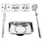 S&R Plateau et balais magnétique 64x93mm + Stylo magnétique télescopique jusqu'à 625 mm + miroir flexible Ø 32 mm extensible jus