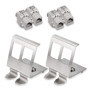 kwmobile 4X Module Keystone RJ45 Cat 6a - Modules de Brassage pour Branchement Câble RJ45 - Connecteur Blindé avec Support pour 
