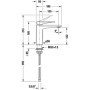 Duravit Tulum by Starck Mitigeur monocommande de lavabo, Robinet lavabo, Taille M (hauteur de sortie 122 mm), Robinet salle bain