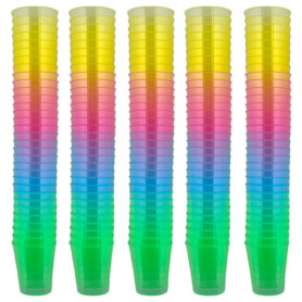 MIJOMA Lot de 160 verres à liqueur incassables en plastique robuste, verres à shot Jello, desserts, fête, mariage, anniversaire.