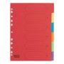 Idena 90266 - Intercalaire en carton pour documents DIN A4, 22,5 x 30 cm, 18 intercalaires pleine couleur en 6 couleurs, 150g/m²