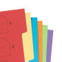 Idena 90266 - Intercalaire en carton pour documents DIN A4, 22,5 x 30 cm, 18 intercalaires pleine couleur en 6 couleurs, 150g/m²
