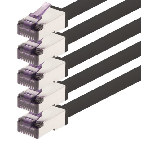 1aTTack.de - 5m - Câble réseau CAT6a Superflex Ethernet Gigabit LAN Câble patch RJ45 CAT6 A 10000 Mbit s SFTP PIMF 500 MHz compa