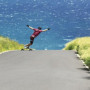 JUCKER HAWAII Longboard Trucks - Essieux de Longboard 180mm - Noir Mat (Deux-pièces)