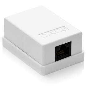 deleyCON 1x Prise Réseau CAT 6 1x Prise RJ45 Montage Mural Ethernet 1 Gbit LAN Câble de Brassage Câble D'installation RAL 9003 B