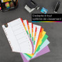 OfficeTree 5x Intercalaires Classeurs A4 Carton avec 6 Onglets - Intercalaire A4 pour Classeurs - Intercalaires A4 avec Multiper