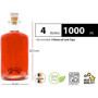 4 Bouteilles en verre 1000ml (APO) Bouteilles de pharmacien 1 litre Bouteilles de verre vides avec bouchon de liège Bouteilles B