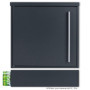 MOCAVI Box 101 Boîte aux lettres murale design, gris-anthracite (ral 7016), 10 litres, serrure sur la droite, grande
