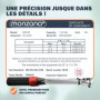 Monzana® Clé dynamométrique 1/4' 1-25 NM ±3% 18 pièces acier CV extension boîte de rangement vélo moto set complet clé de serrag