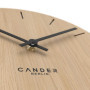 Cander Berlin MNU 2730 E Horloge murale en bois 28 cm silencieuse moderne placage chêne vintage sans bruit de tic-tac pour salon