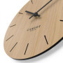Cander Berlin MNU 2730 E Horloge murale en bois 28 cm silencieuse moderne placage chêne vintage sans bruit de tic-tac pour salon