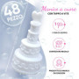 EinsSein 48x Bulles de Savon Mariage gâteau Box Blanc Bulle pour Flacon Deco Coeur champêtre Enfant Anniversaire Cadeau invites 
