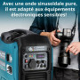 Générateur inverter à gaz/essence Könner & Söhnen KS 2000iG S, boîtier insonorisé, 2000 W, une prise 1x16A (230V), 2 ports USB, 