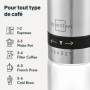 SILBERTHAL Moulin A Café Manuel - Acier INOX - 6 Niveaux Réglables - Broyeur Portable Grains De Café - avec Récipient De Stockag
