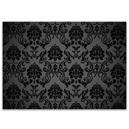 younikat 100 Sets de Table avec Ornement Noir | DIN A3 Rectangle I sous-Mains napperon Papier décoration Modern Usage Unique | M