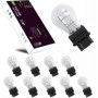 LIGHTWORLD24 Lot de 10 ampoules W2,5x16q P27/7W pour voiture type US 3157 27/7W Blanc 12V 27W 7W