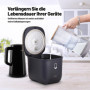 Lauben Carafe filtrante en verre 32 GW - Volume total : 3,2 l - Verre borosilicate - Cartouche de filtre à eau incluse - Couverc